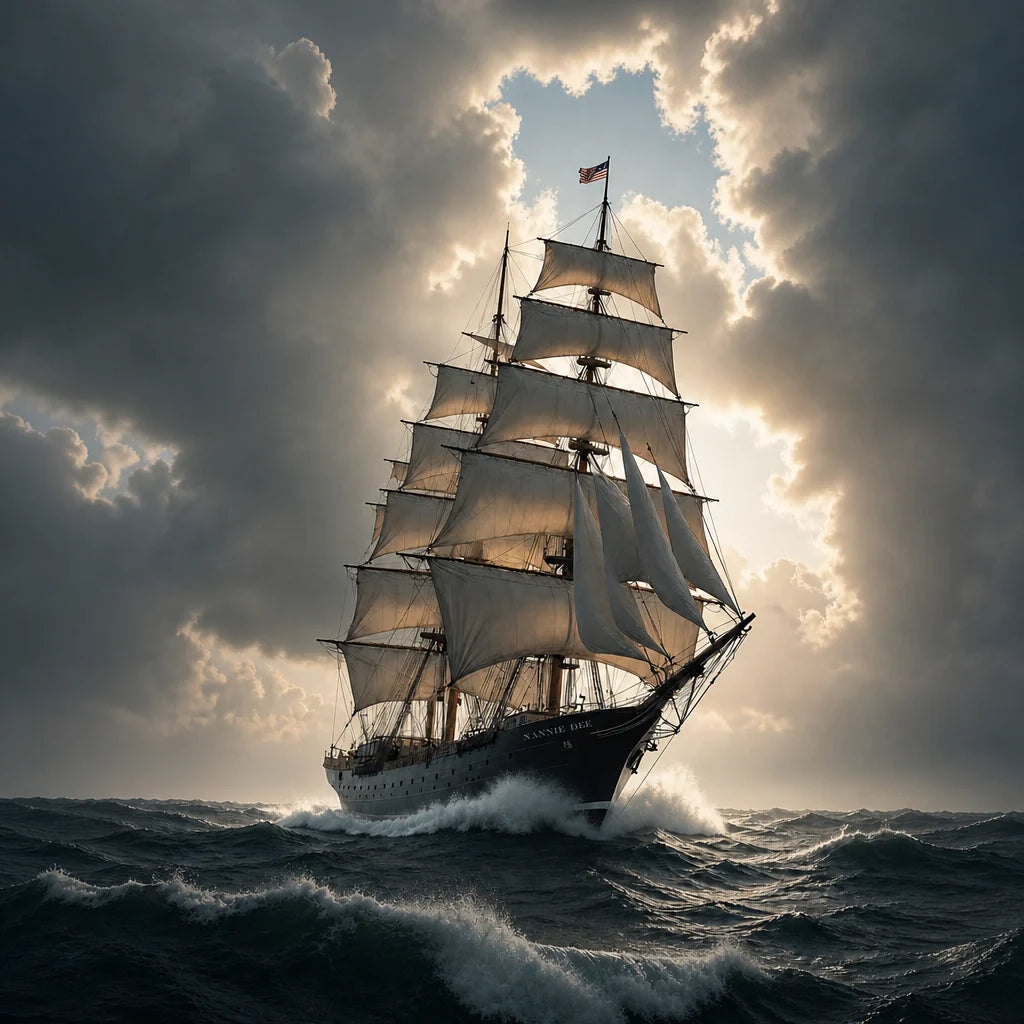The Nannie Dee at Sea