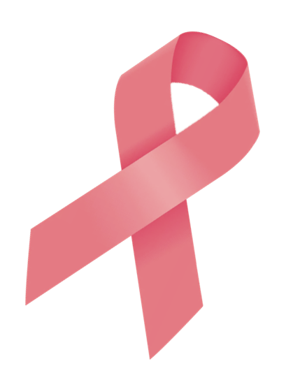 Pink breast cancer awareness ribbon